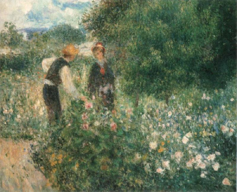 Pierre-Auguste Renoir Picking Flowers oil painting picture